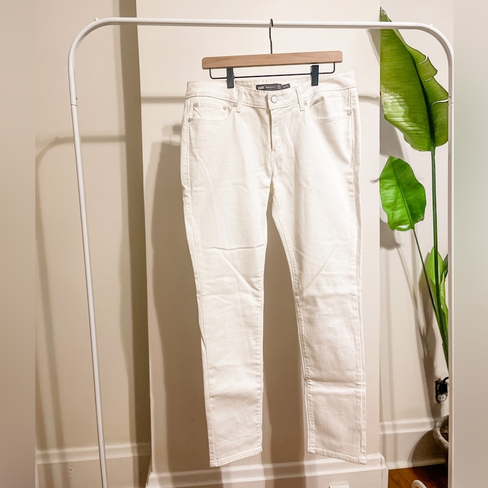 Levi’s Slight Curve White Denim Women’s Jeans, Size 12/31